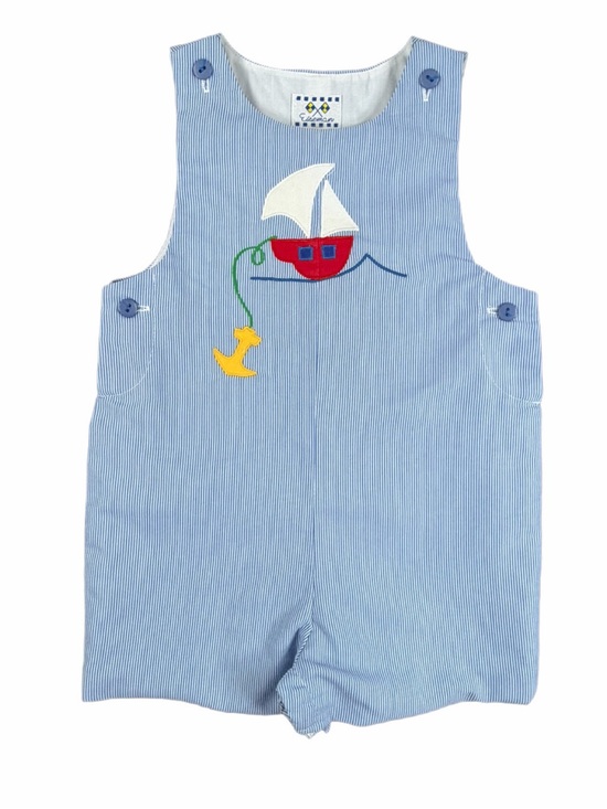 Florence Eiseman Other - FLORENCE EISEMAN Seersucker Sailboat Shortall - 3T